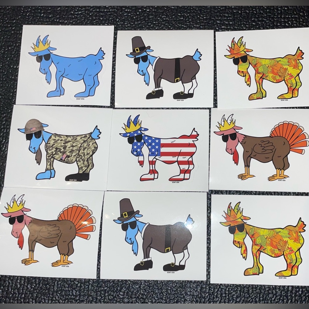 GOAT USA Stickers - Nine count
